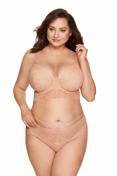 Biustonosz push up Biustonosz Usztywniany Model Charlize B4 Beige - Gorteks — zdjęcie 2