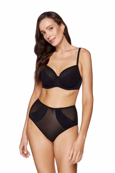 Biustonosz Soft Biustonosz Semi-Soft Model Rene B3 Black - Gorteks — zdjęcie 2