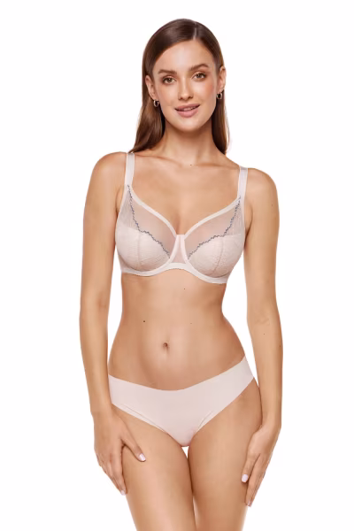Biustonosz Soft Biustonosz Semi-Soft Model Maja B3 Beige - Gorteks — zdjęcie 2