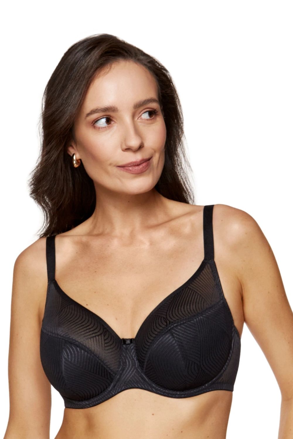 Biustonosz Soft Biustonosz Semi-Soft Model Laurel B3 Black - Gorteks