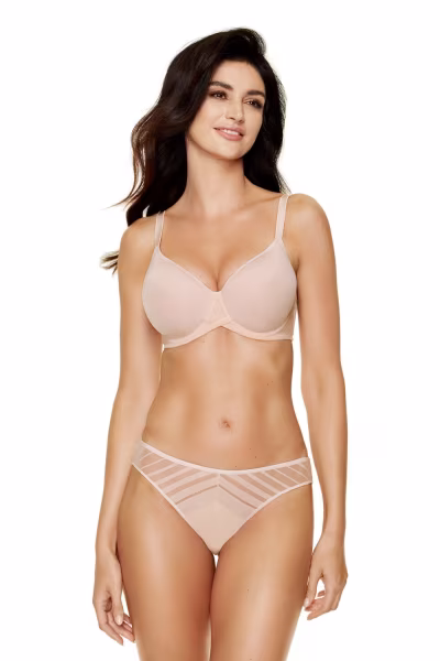 Biustonosz push up Biustonosz Usztywniany Model Luna B5 Beige - Gorteks — zdjęcie 1