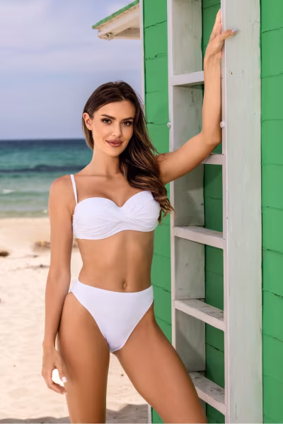 Kostium dwuczęściowy Kostium kąpielowy Model Alice-26/G kolor 002 White - Etna — zdjęcie 1