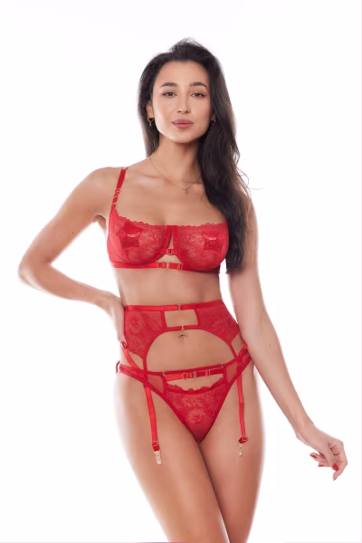 Komplet Model Amoura Set Red - Anais — zdjęcie 1