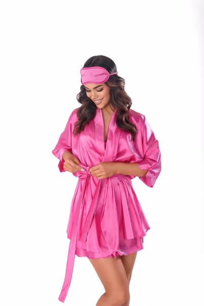 Szlafrok Model Magenta Pink - Anais — zdjęcie 2