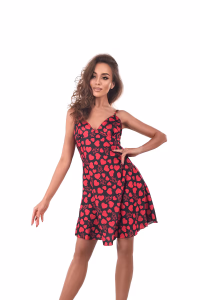 Koszulka Model Morgan chemise Black/Red - Anais — zdjęcie 1