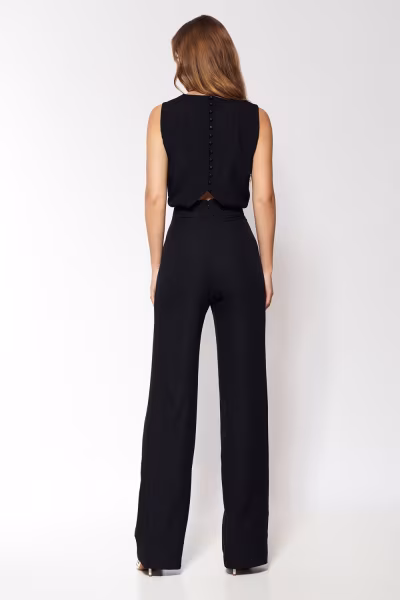 Elegancki czarny kombinezon KM26 Black - Nife — zdjęcie 2