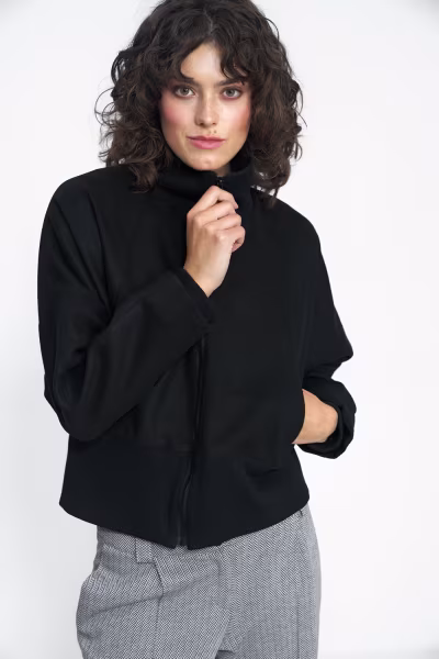 Czarna kurtka KU02 Black - Nife — zdjęcie 2