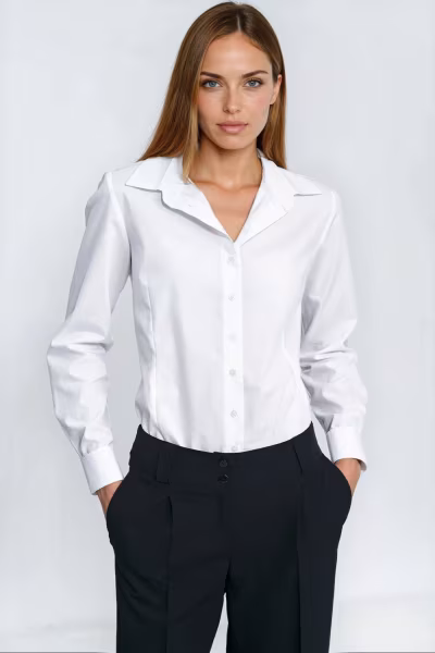 Elegancka biała koszula K93 White - Nife — zdjęcie 1