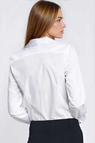 Elegancka biała koszula K93 White - Nife — zdjęcie 3