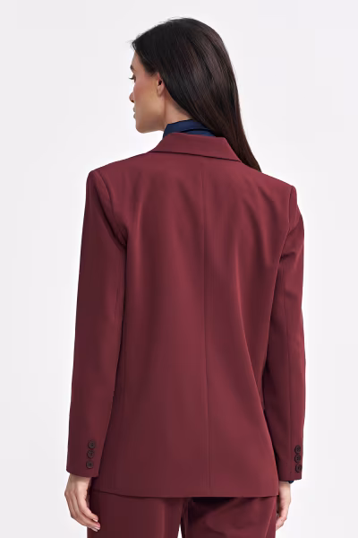 Marynarka oversize, dwurzędowa Z69 Bordo - Nife — zdjęcie 3