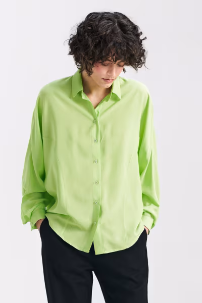 Bluzka oversize fason nietoperz B158 Limonka - Nife — zdjęcie 1