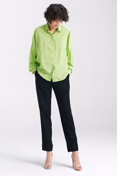 Bluzka oversize fason nietoperz B158 Limonka - Nife — zdjęcie 2