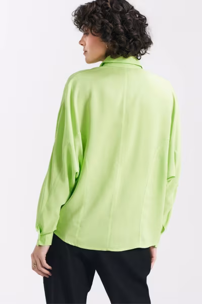 Bluzka oversize fason nietoperz B158 Limonka - Nife — zdjęcie 3