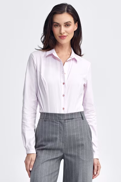 Koszula body K81 Light Pink - Nife — zdjęcie 1