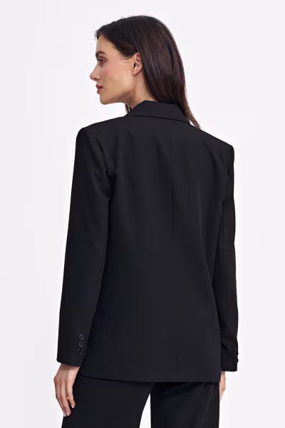 Marynarka oversize dwurzędowa Z69 Black - Nife — zdjęcie 3