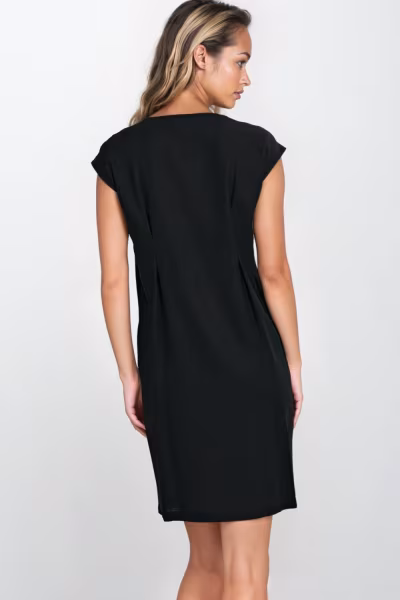 Sukienka Luźna sukienka z rayonu S271 Black - Nife — zdjęcie 3