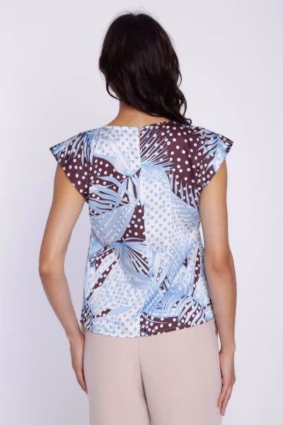 Bluzka z rękawem kimono B229 Liście - Nife — zdjęcie 3