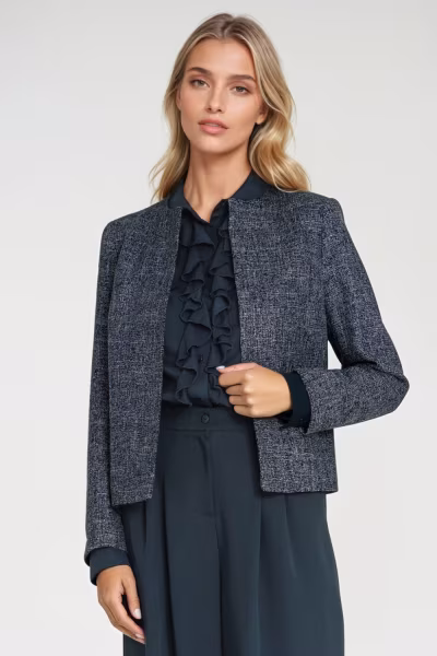 Żakiet typu chanel Z85 Navy - Nife — zdjęcie 1
