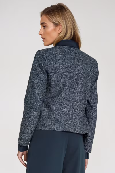 Żakiet typu chanel Z85 Navy - Nife — zdjęcie 3