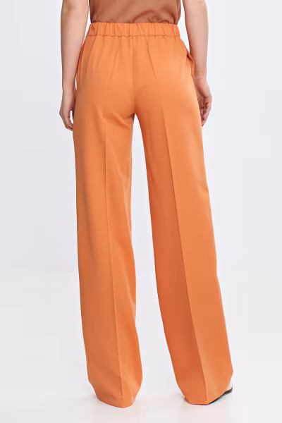 Spodnie wide leg z gumą w pasie SD113 Orange - Nife — zdjęcie 3