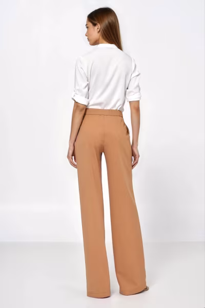 Spodnie Karmelowe spodnie loose cut SD131 Carmel - Nife — zdjęcie 3