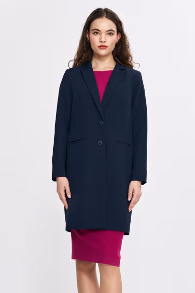 Marynarka płaszczyk Z81 Navy - Nife — zdjęcie 1