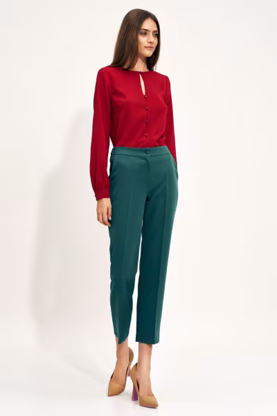 Spodnie Zielone spodnie chino SD70 Green - Nife — zdjęcie 2