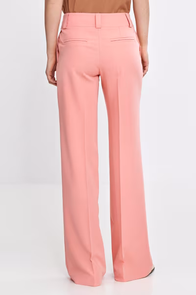 Spodnie wide leg z kantem SD112 Łosoś - Nife — zdjęcie 3