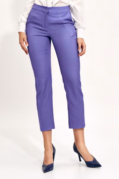 Spodnie Fioletowe spodnie chino SD70 Violet - Nife — zdjęcie 1