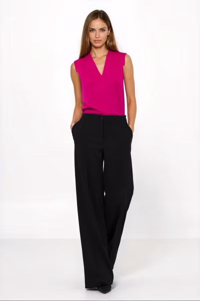 Spodnie Czarne spodnie loose cut SD131 Black - Nife — zdjęcie 2
