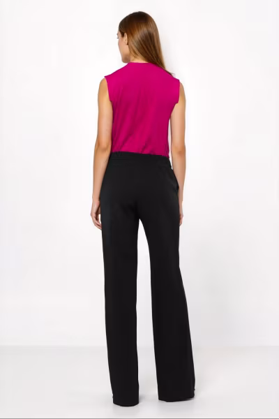 Spodnie Czarne spodnie loose cut SD131 Black - Nife — zdjęcie 3