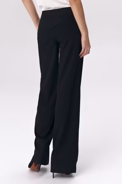 Czarne spodnie palazzo SD38 Black - Nife — zdjęcie 3