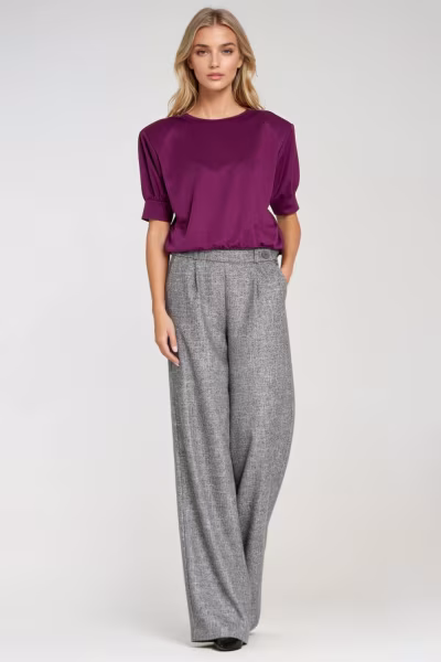 Bluza z krótkim rękawem BL12 Purpura - Nife — zdjęcie 2
