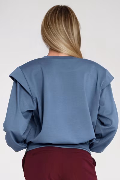 Bluza z wysokimi ściągaczami BL10 Cobalt - Nife — zdjęcie 3