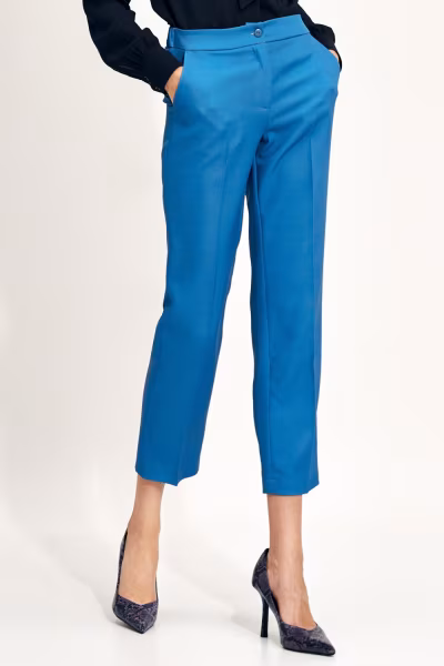 Spodnie Niebieskie spodnie chino SD70 Blue - Nife — zdjęcie 1