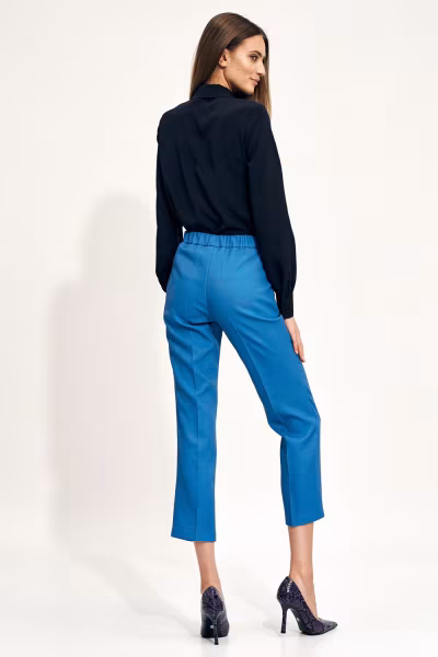 Spodnie Niebieskie spodnie chino SD70 Blue - Nife — zdjęcie 3