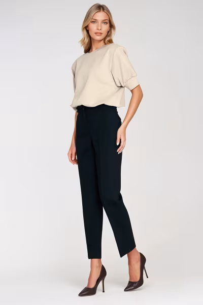 Bluza z krótkim rękawem BL12 Beige - Nife — zdjęcie 2