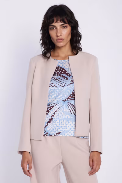 Krótki żakiet chanel Z100 Beige - Nife — zdjęcie 1
