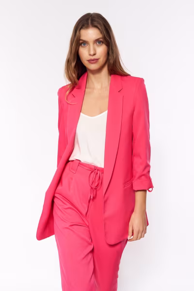 Różowa marynarka oversize Z43 Pink - Nife — zdjęcie 1