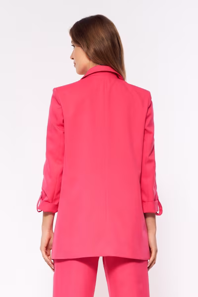 Różowa marynarka oversize Z43 Pink - Nife — zdjęcie 3