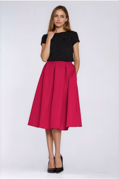 Bluzka z zakładkami na ramionach B218 Silver/Black - Nife — zdjęcie 2