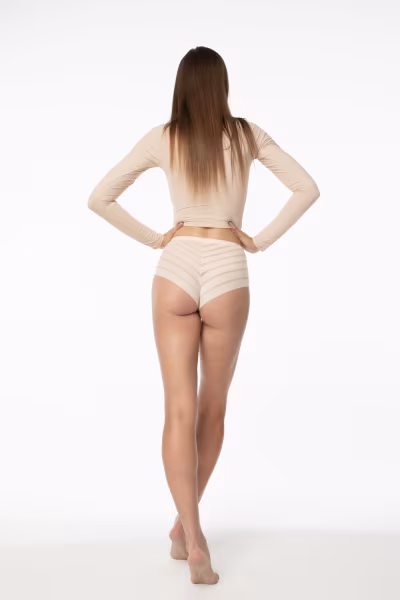 Figi Model Joy Brasil Maxi Beige - Julimex — zdjęcie 3