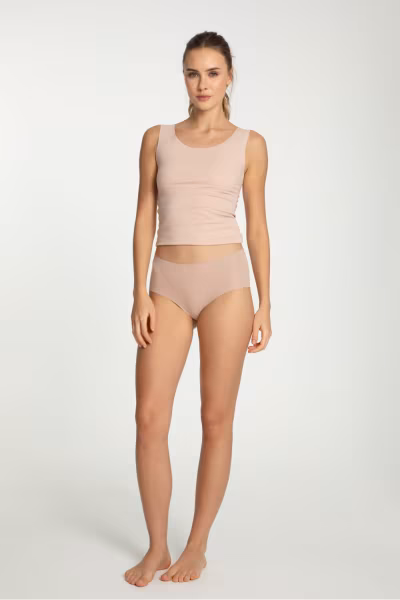 Figi Model Cotton Mood Maxi Beige - Julimex — zdjęcie 2