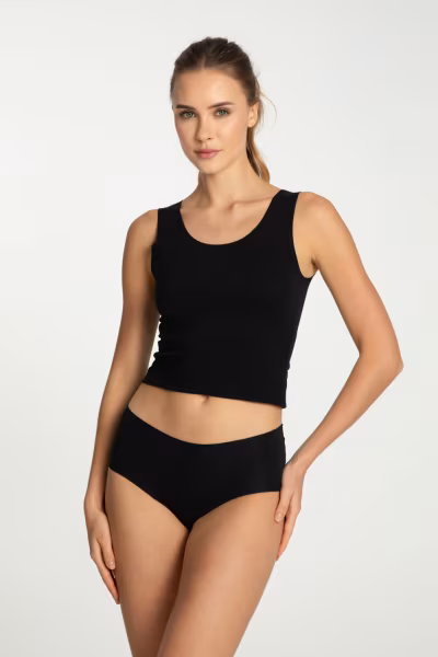 Figi Model Cotton Mood Maxi Black - Julimex — zdjęcie 1