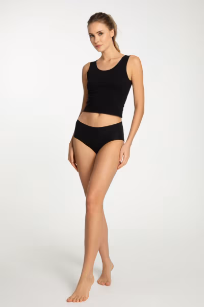 Figi Model Cotton Mood Maxi Black - Julimex — zdjęcie 2