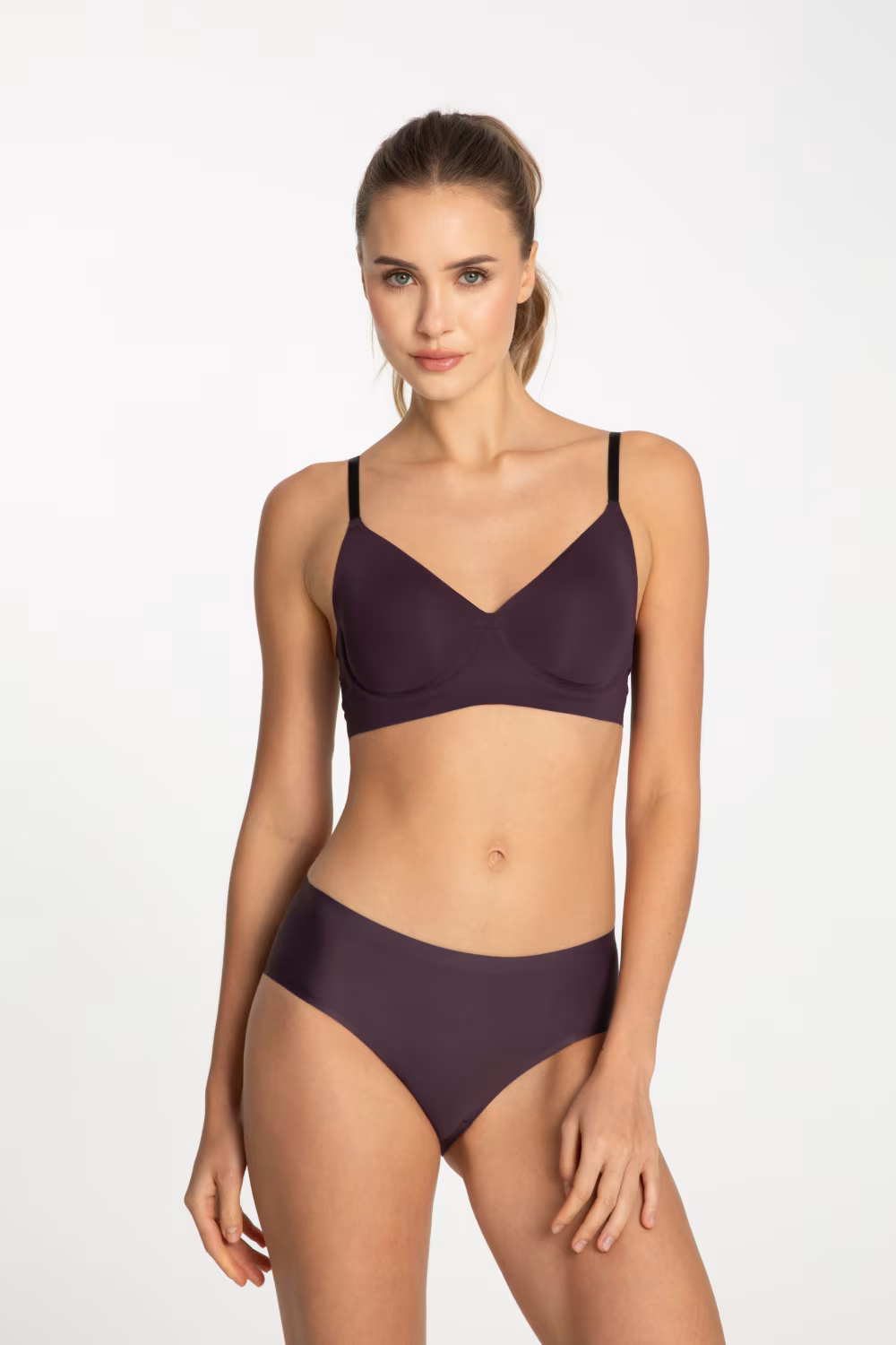 Figi Model Dark Plum Simple Classic Śliwka - Julimex