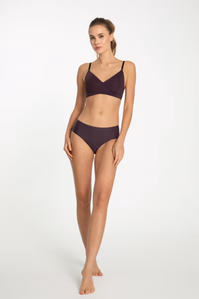 Figi Model Dark Plum Simple Classic Śliwka - Julimex — zdjęcie 2
