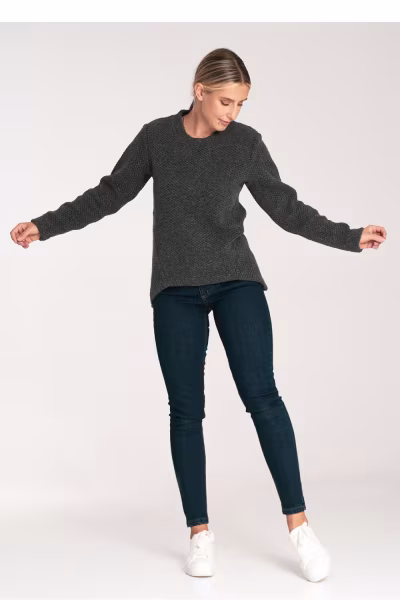 Sweter Damski Model M1044 Dark Grey - Figl — zdjęcie 2