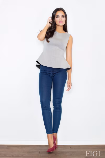Bluzka Model 352 Grey - Figl — zdjęcie 2