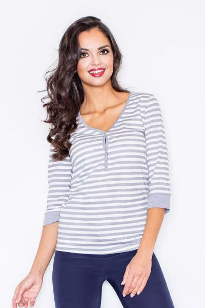 Bluzka Model 289 Grey - Figl — zdjęcie 1